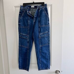 Kensie The Astrid High-Rise Straight Jeans in Blue